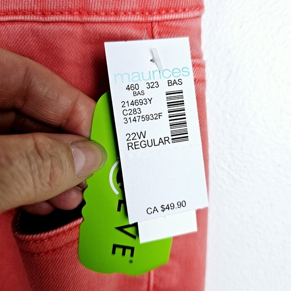 Maurices Slim Straight Ankle Mid Rise Super Stretch Jeans Pants NWT - Picture 3 of 11